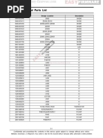 MAIN Electrical Parts List: Firmware