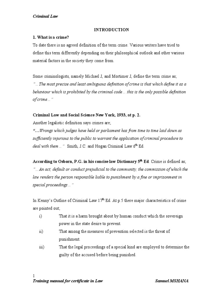 Overview of Criminal Law in Tanzania | PDF | Burden Of Proof (Law ...