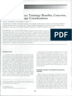 Pédiatrie Resistanee Training: Benefits, Coneerns, and Program Design Considerations I