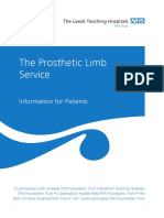 The Prosthetic Limb Service: Information For Patients