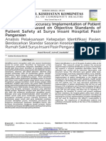 Analysis of The Accuracy Implementation of Patient Identification Based On Objective Standards of Patient Safety at Surya Insani Hospital Pasir Pangaraian