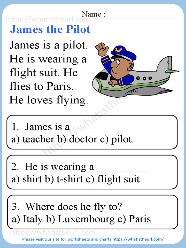 James Is A Pilot. He Is Wearing A Flight Suit. He Flies To Paris. He ...