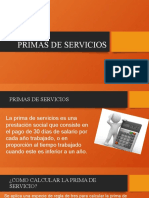 Exposicion Primas de Servicios