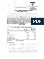 India'S Balance of Payments (Bop) During First Quarter (April-June 2006) of 2006-07