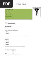 Doctor's Work Restrictions Letter | PDF