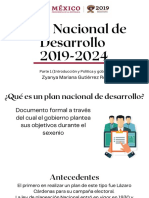 Plan Nacional de Desarrollo 2019-2024: Parte 1 (Introducción y Política y Gobierno)