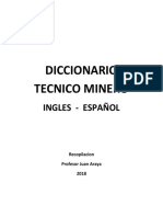 Diccionario Tecnico Minero Ingles Español