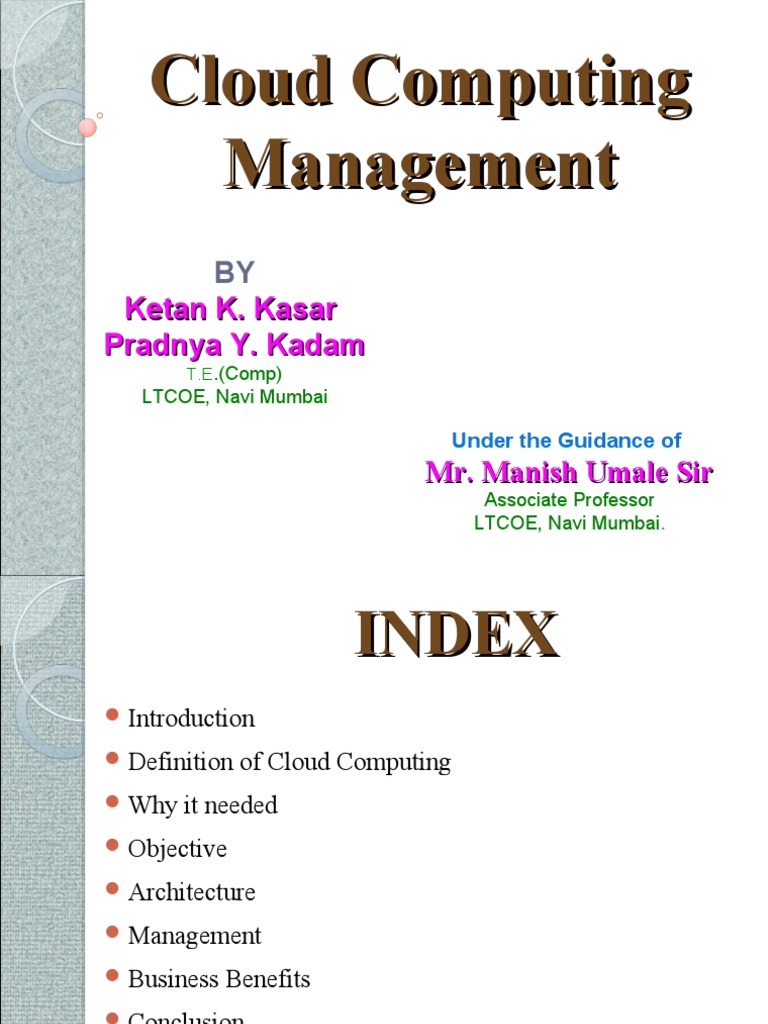 Cloud Computing Management | PDF