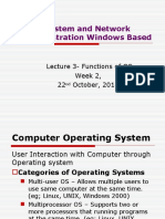 System and Network Administration Functions of OS