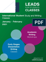 Classes: International Student Study and Writing