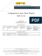 Inspection and Test Plans: Engineering (General) Procedure