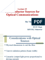 Semiconductor Sources For Optical Communications: Mr. Vinod Salunkhe