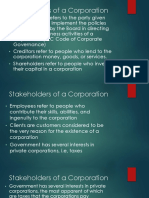 Module 1.1 - Stakeholders A Corporation