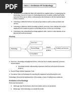 Unit 1: Evolution of Technology: Meaning