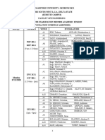 (Amended) Exams Timetable Invigilation Schedule