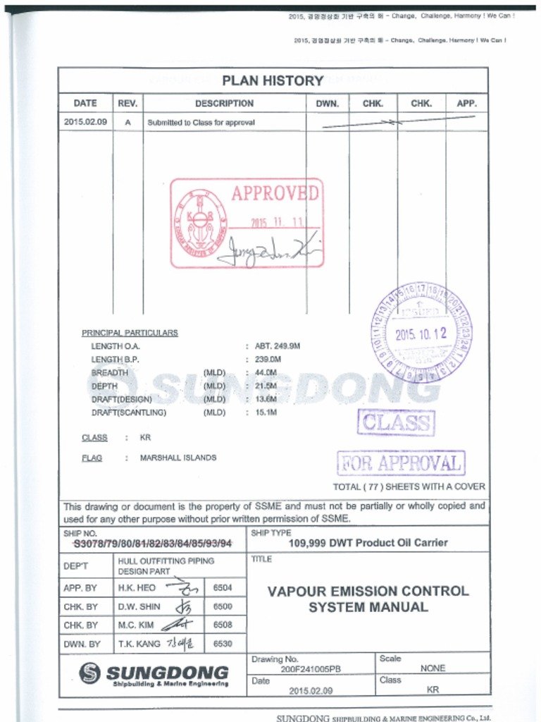 Vapor Emission Control System Manual | PDF | Oil Tanker | Exhaust Gas