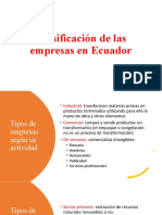 Clasificación de Las Empresas en Ecuador
