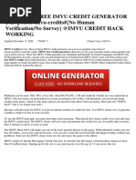 'W0Rk' Free Imvu Credit Generator 2020 #Free-Imvu-Credits# (No Human Verification/No Survey) @IMVU CREDIT HACK Working