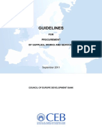 Procurement Guidelines COUNCIL of EUROPE 2011
