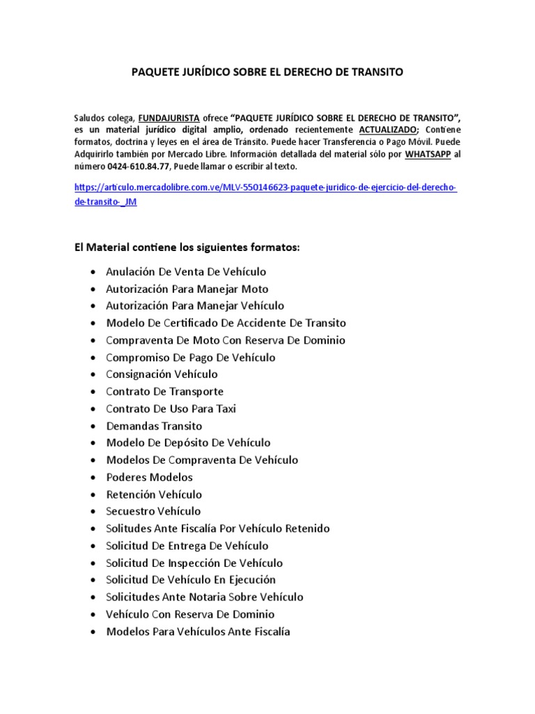 Derecho De Tránsito Pdf