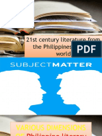 21st Century Literature From The Philippines and The World