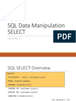 SQL Data Manipulation Select