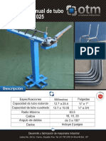 Dobladora Manual de Tubo TM-025