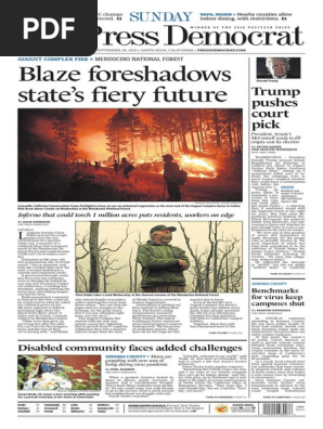 2020 09 20 Press Democrat Fires Nature