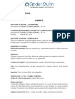 Ficha de Seguridad de FDS ForMALDEHIDO