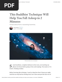 This Buddhist Technique Will Help You Fall Asleep in 2 Minutes - The Ascent