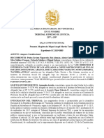 Amparo constitucional sobre elecciones internas de partido político