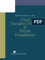 Chief Executive Officers Private Foundations: Competencies For