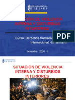 Derecho Humanos - Situación de violencia interna y disturbios interiores