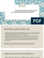 Analisis Pola Argumentasi Siswa