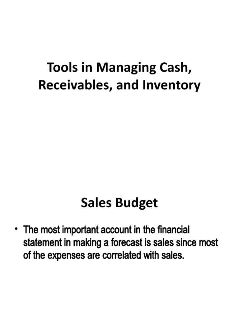 Cash Management and Inventory Tools | PDF | Inventory | Revenue