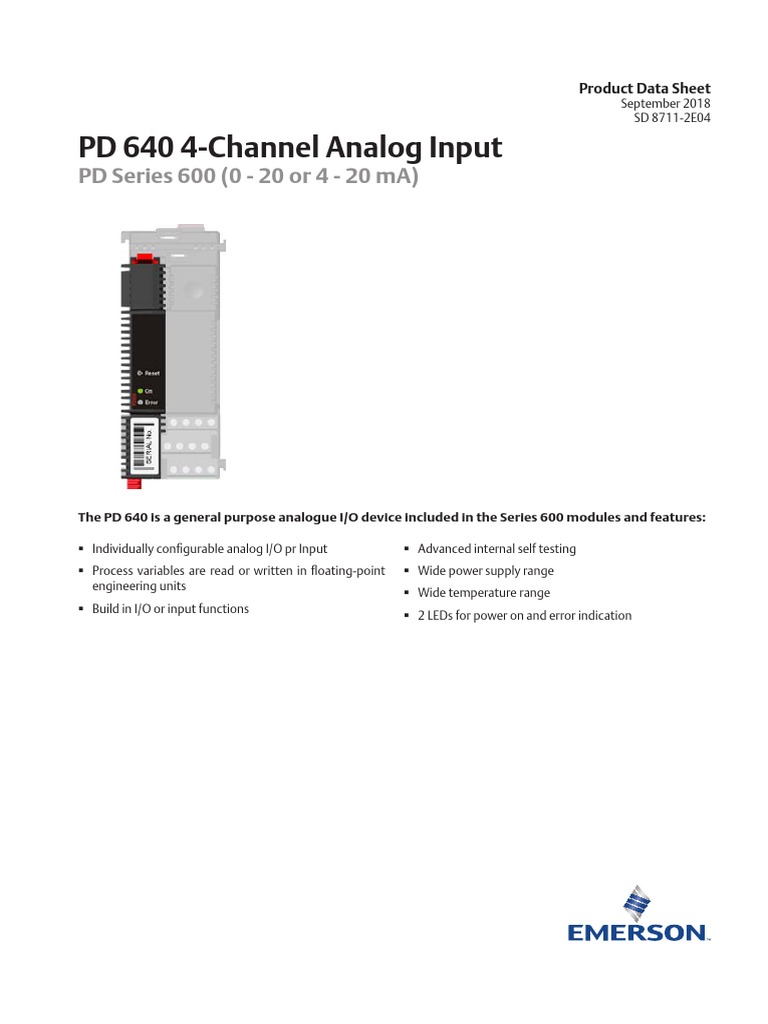 PD 640 4-Channel Analog Input Overview | PDF | Analogue Electronics ...