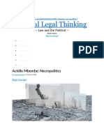 Critical Legal Thinking: Achille Mbembe: Necropolitics