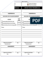 OMB Form 6 - Complaint Checklist Form