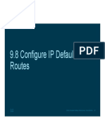 9.8 Configure IP Default Static Routes