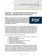 MedCoNet - Zukunftsweisende Stellenbesetzung Und Integration Ausländischer Ärzte in Deutschland