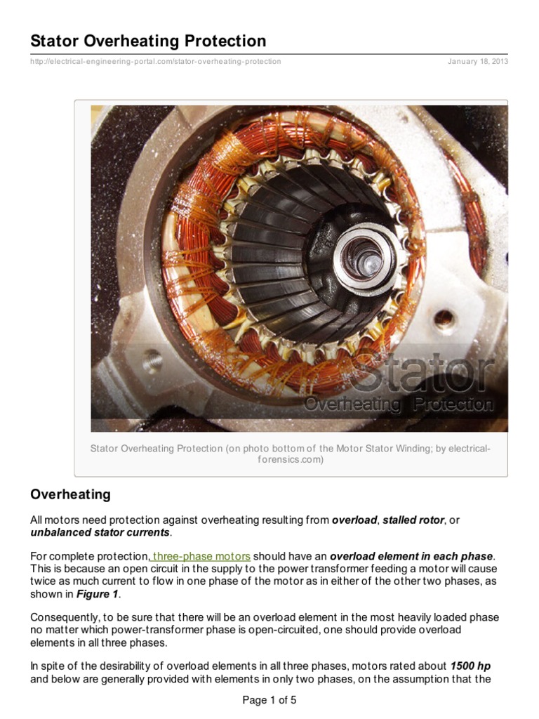 2.11 Stator Overheating Protection PDF Electric Motor Relay