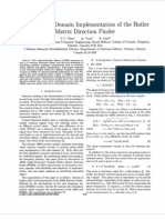 A Frequency Domain Implementation of The Butler Matrix Direction Finder