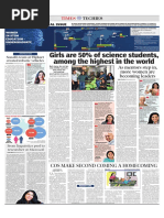 Girls Are 50% of Science Students, Among The Highest in The World