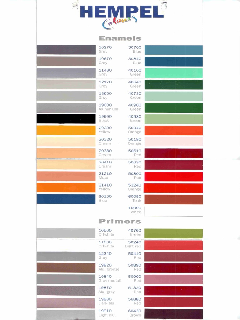 Hempel Colours PDF