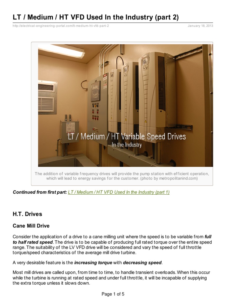 VFDs for Industrial Efficiency | PDF | Electric Motor | Electrical ...