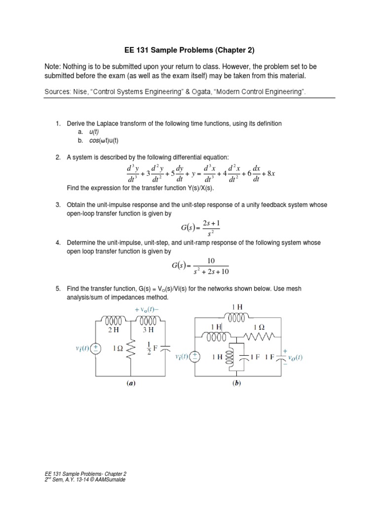 EE 131 Sample Problems - Chapter 2 TF | PDF | Electromagnetism | Physics