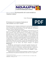 Desenvolvimiento Historico de Las Universidades PDF