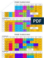Class Schedule Sample