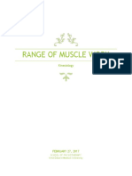 Range of Muscle Work: Kinesiology