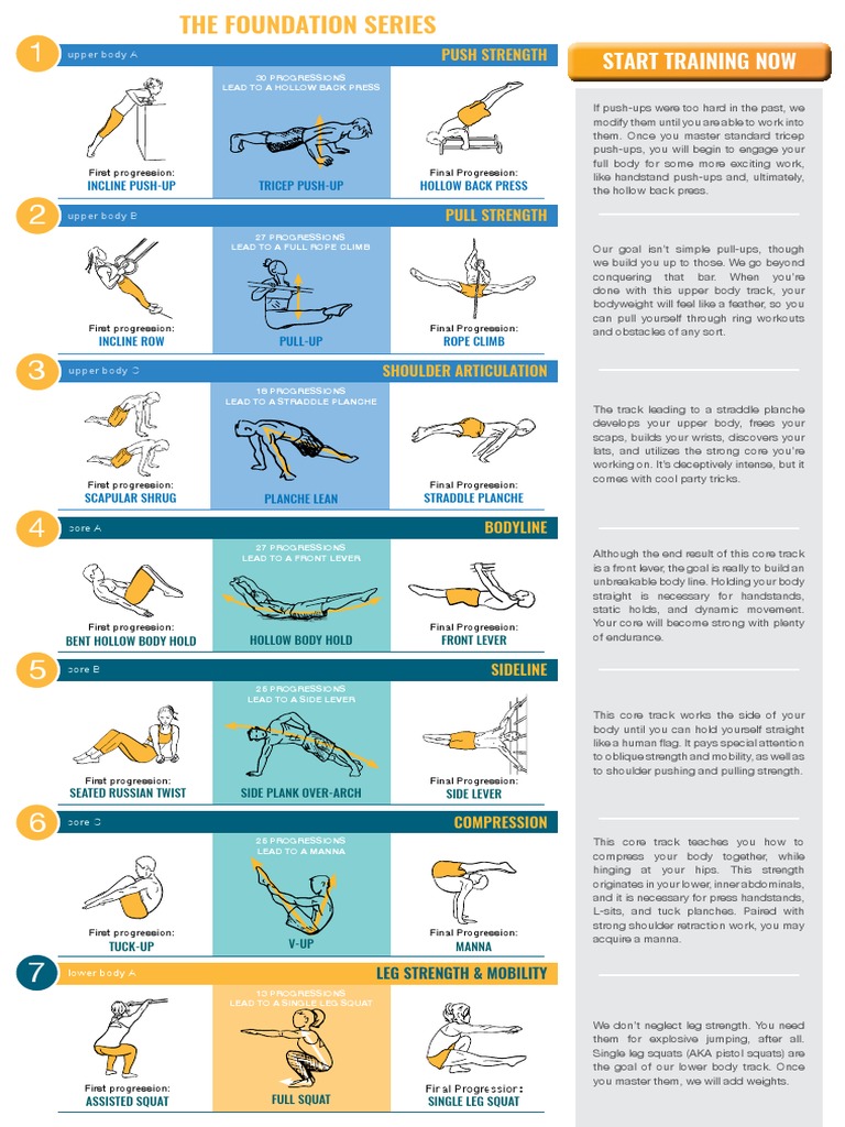 Foundation Training Exercise Progressions | PDF | Physical Fitness ...